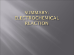 SUMMARY: Electrochemical Reaction.