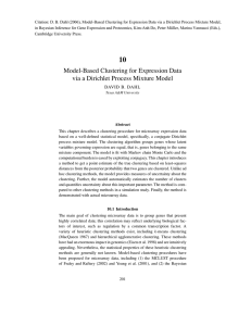 Model-Based Clustering for Expression Data via a Dirichlet Process