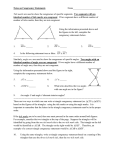 Notes on Congruency Statements