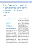 Role of skin tests in reactions to contrast media and severe