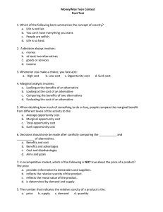 MoneyWise Teen Contest Post Test 1. Which of the following best