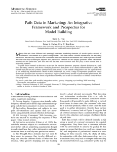 Path Data in Marketing: An Integrative Framework and Prospectus