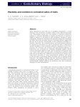 Plasticity and evolution in correlated suites of traits