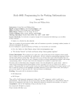 Math 480B: Programming for the Working Mathematician