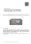 Dissipation Factor and Capacitance Measuring Bridge