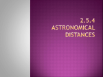 2.5.4 astronomical distances Parallax and Distances to Stars