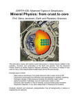 Mineral Physics: from crust to core