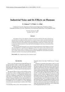 Industrial Noise and Its Effects on Humans