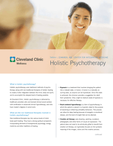 Holistic Psychotherapy