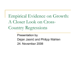 Empirical Evidence on Growth: A Closer Look on Cross