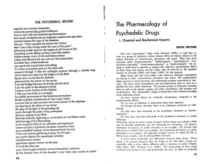 The Pharmacology of Psychedelic Drugs