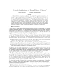 Network Applications of Bloom Filters: A Survey