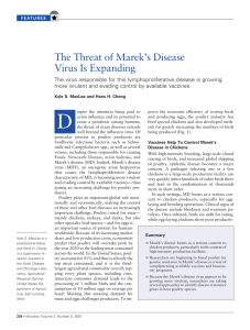 The Threat of Marek`s Disease Virus Is Expanding
