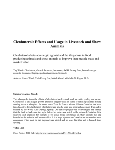 Clenbuterol: Effects and Usage in Livestock and Show