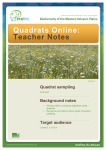 Quadrats Online: Teacher Notes
