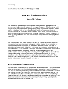 Jews and Fundamentalism