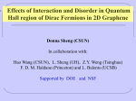 integer QHE in graphene