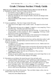 Grade 2 Science Section 3 Study Guide