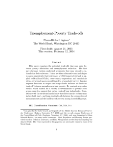 Unemployment-Poverty Trade-offs