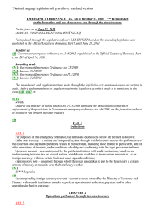 ORDONANŢĂ DE URGENŢĂ Nr - swiss