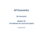 Module 70 - The Markets for Land and Capital