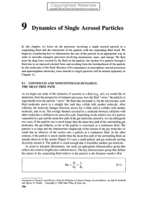 9 Dynamics of Single Aerosol Particles