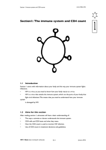 Section1: The immune system and CD4 count - HIV i-Base