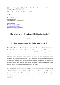 Did Marx have a Principle of Distributive Justice - IFCH