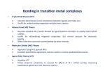 Bonding in transition metal complexes