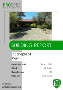 Building Report – Sample - Prospec Home Inspections