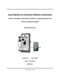 Local Battery to Common Battery Conversion