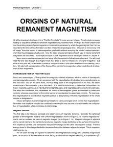 ORIGINS OF NATURAL REMANENT MAGNETISM