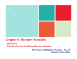 Chapter 6: Random Variables