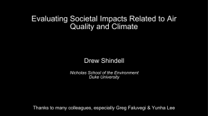 Evaluating societal impacts related to air quality and climate