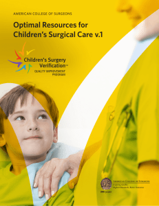 Optimal Resources for Children`s Surgical Care v.1