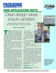 Clean-design valves ensure sanitation