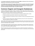 Common Organic and Inorganic Substances