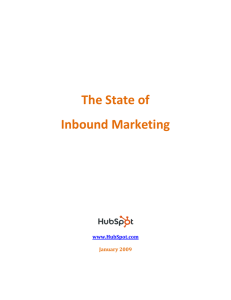The State of Inbound Marketing