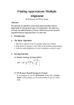 Finding Approximate Multiple Alignment