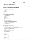 Grade 8 Unit 6.1 Extra Practice