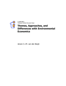 Themes, Approaches, and Differences with Environmental Economics