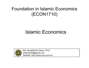 Foundation of Islamic Economics ECON1710