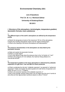 Environmental Chemistry (Air)