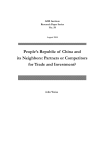 People`s Republic of China and its Neighbors: Partners or