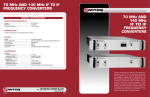 70 MHz AND 140 MHz IF TO IF FREQUENCY CONVERTERS