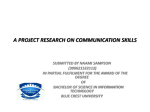 a project research on communication skills