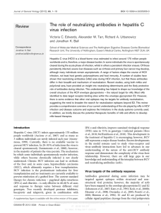 The role of neutralizing antibodies in hepatitis C virus infection