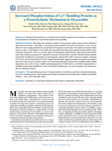 Increased Phosphorylation of Ca2+ Handling Proteins as a - J