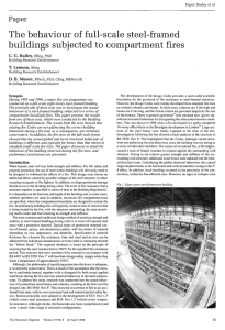 The behaviour of full-scale steel-framed buildings subjected to
