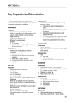 APPENDIX A Drug Preparation and Administration